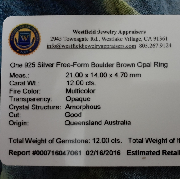 Australian Opal Ring - Picture 5 of 6